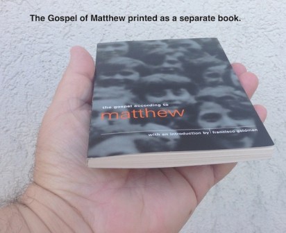 Matthew as a separate book.jpeg Matthew as a separate book